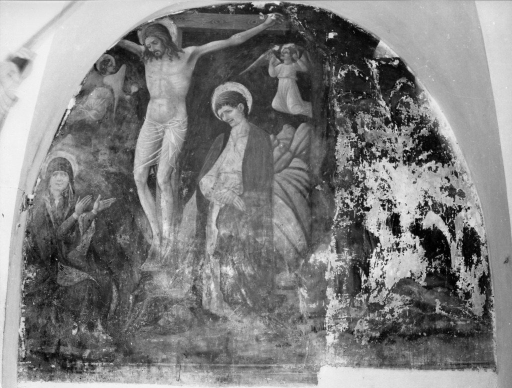CROCIFISSIONE DI CRISTO (dipinto) - ambito abruzzese (sec. XV)