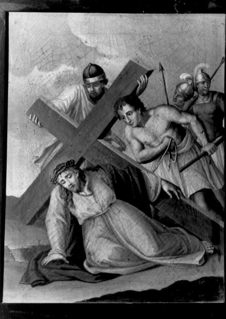 stazioni della via crucis (dipinto, serie) di De Benedictis Francesco Maria (sec. XIX)