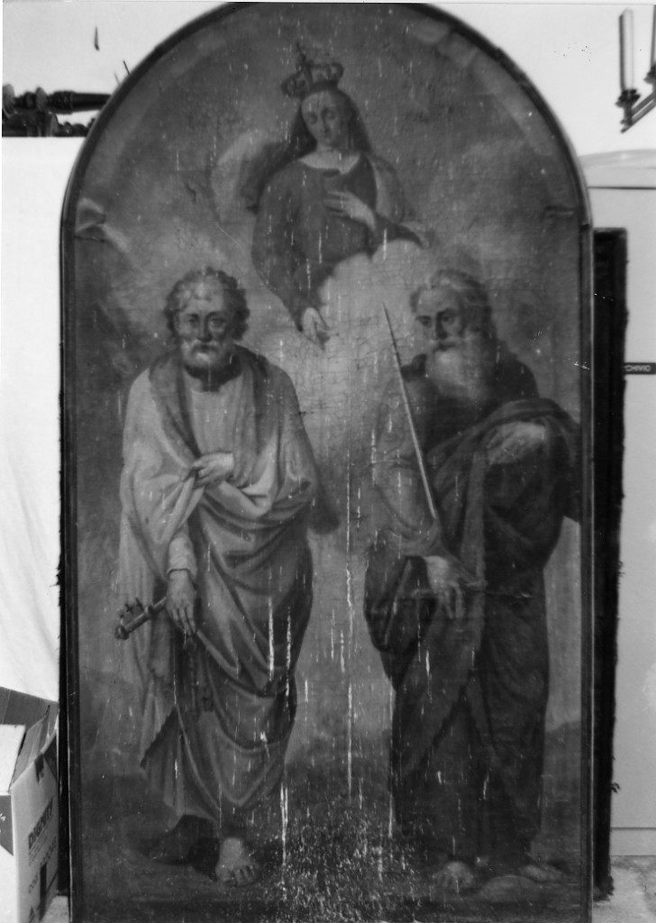 Madonna in gloria con San Pietro e San Paolo (dipinto) - ambito abruzzese (secc. XVIII/ XIX)