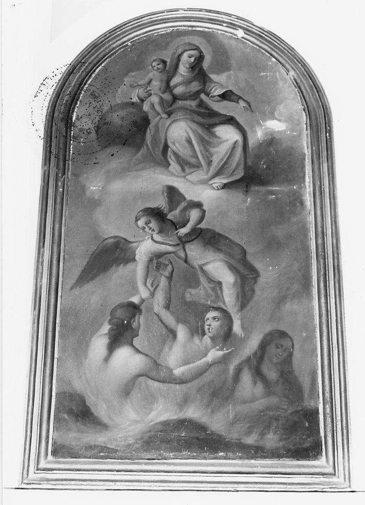 Madonna che intercede per le anime del purgatorio (dipinto) - ambito Italia centrale (sec. XIX)