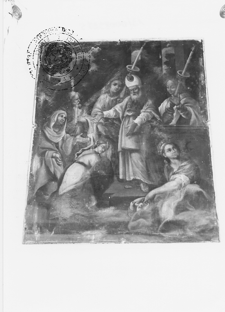 presentazione di Maria Vergine al tempio (dipinto) - ambito Italia centrale (sec. XVII)