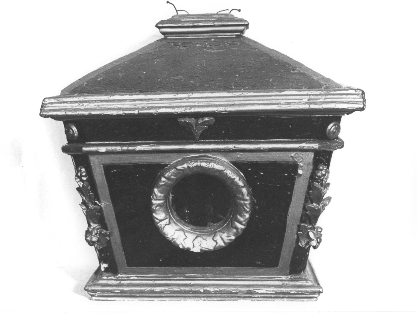 reliquiario a teca - a urna - ambito abruzzese (sec. XIX)