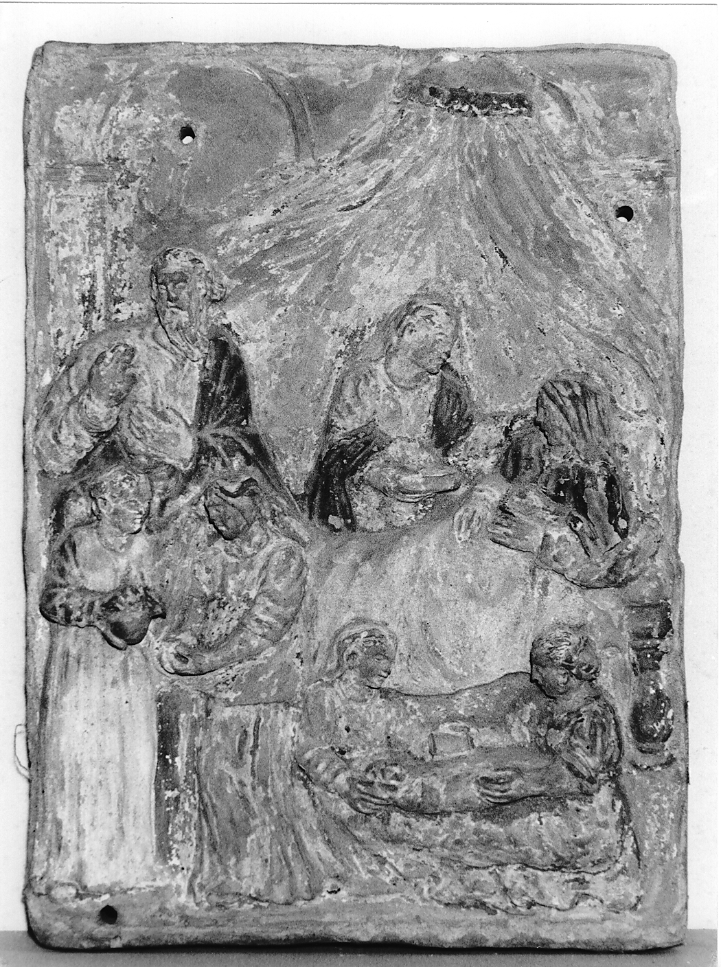 nascita di Maria Vergine (rilievo) - ambito Italia centrale (sec. XVI)