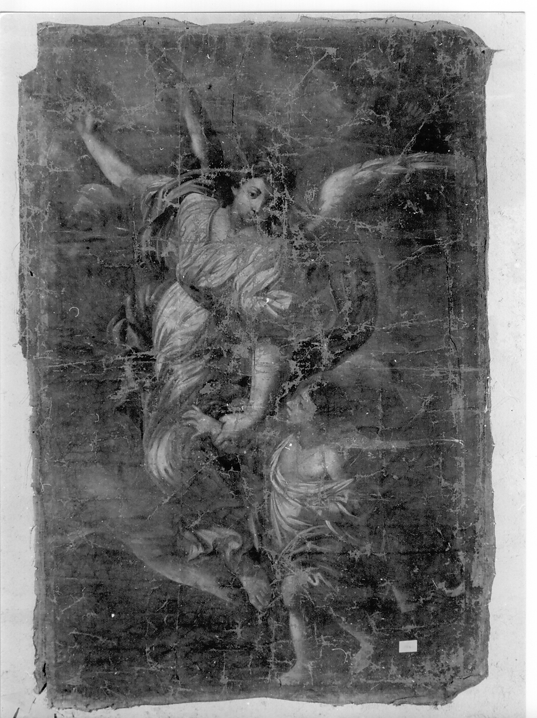 Tobiolo e l'angelo, angelo custode (dipinto) - ambito Italia centrale (sec. XVII)