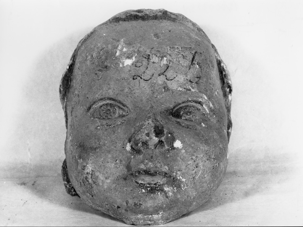 testa di bambino (scultura, frammento) - ambito Italia centrale (sec. XIX)