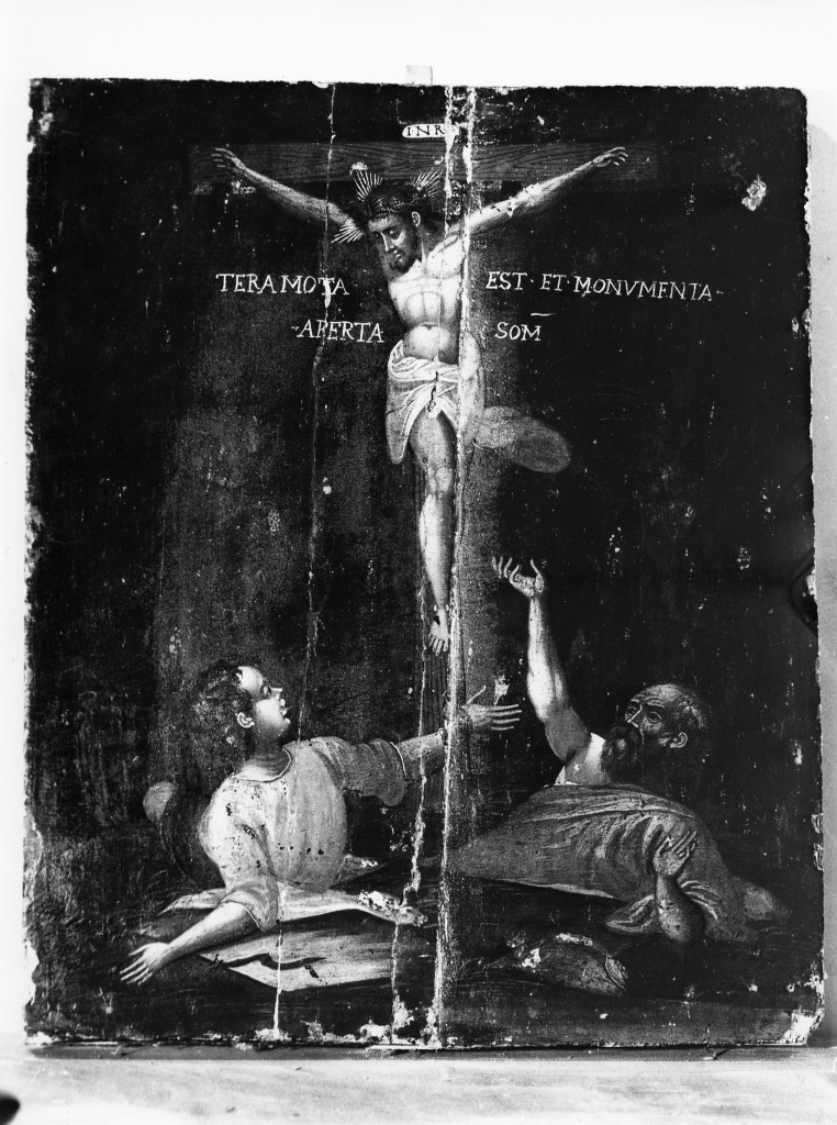 crocifissione di Cristo (dipinto) - ambito Italia centrale (sec. XVI)