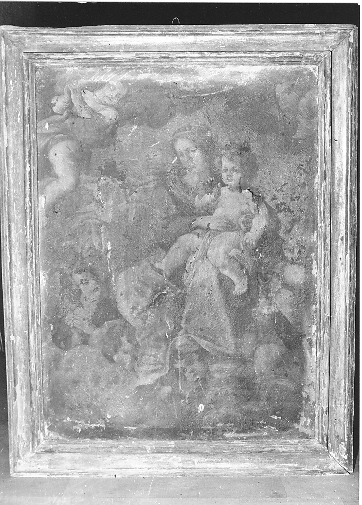 Madonna con Bambino in gloria (dipinto) - ambito Italia centrale (sec. XVIII)