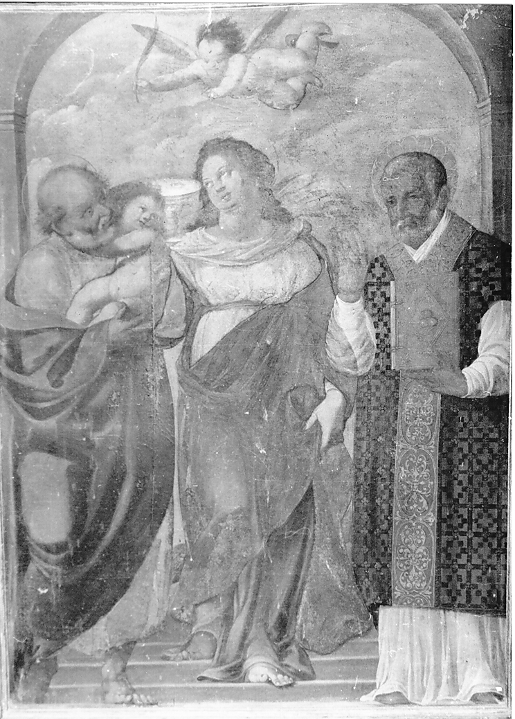 Santa Lucia, San Giuseppe, San Nicola di Bari (dipinto) - ambito Italia centrale (sec. XVII)