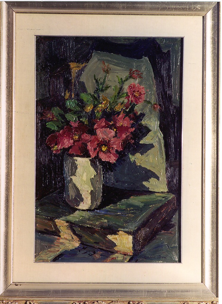 Vaso con fiori (dipinto) di Cencioni Amleto (sec. XX)
