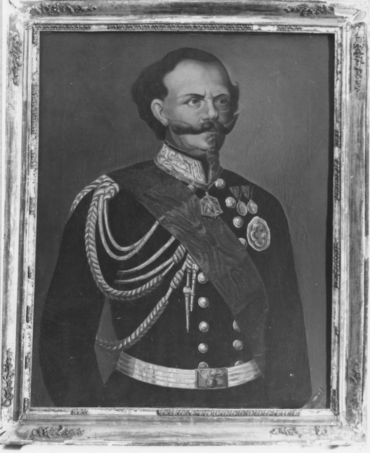 Ritratto del re Vittorio Emanuele II (dipinto) - ambito lucano (fine/inizio secc. XIX/ XX)