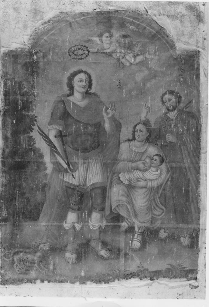 Sacra Famiglia con San Vito (dipinto) - ambito Italia meridionale (metà sec. XIX)