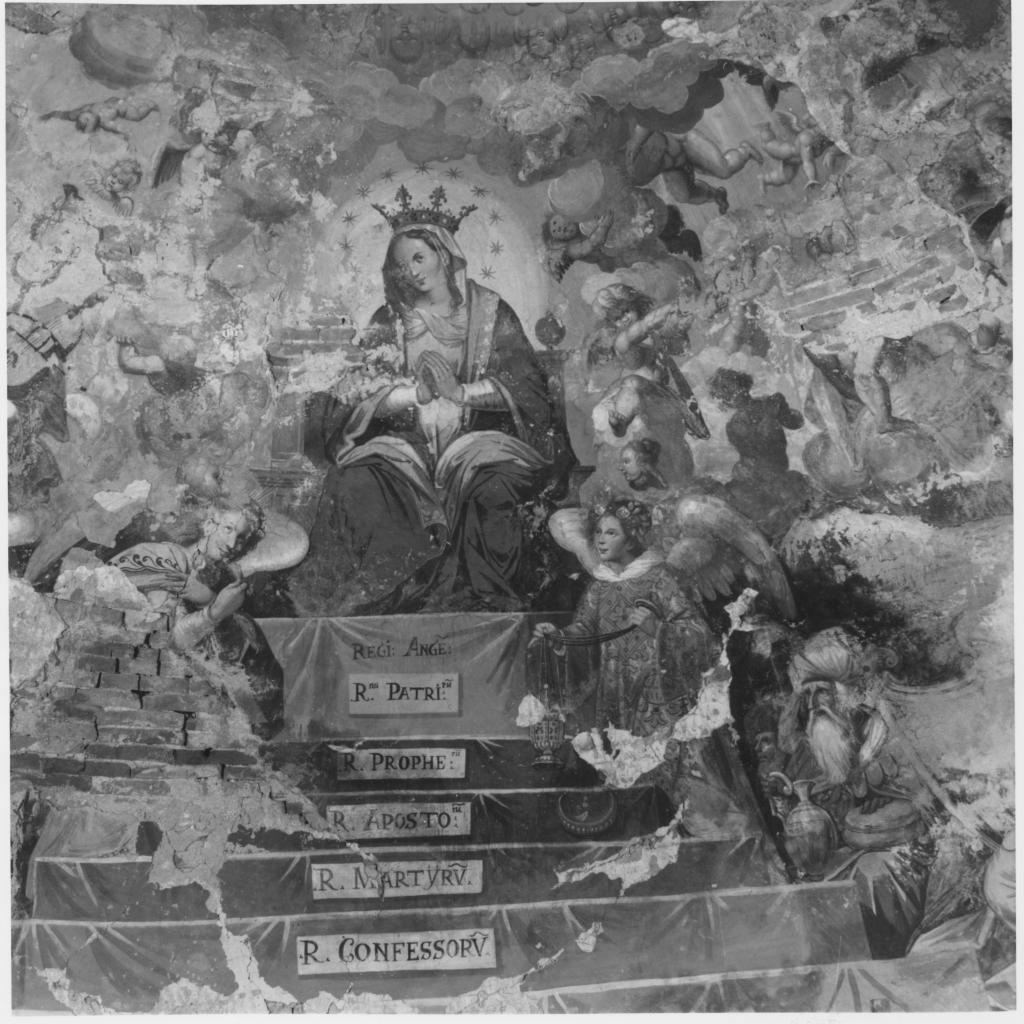 Madonna in trono e angeli (dipinto) - ambito napoletano (prima metà sec. XVIII)