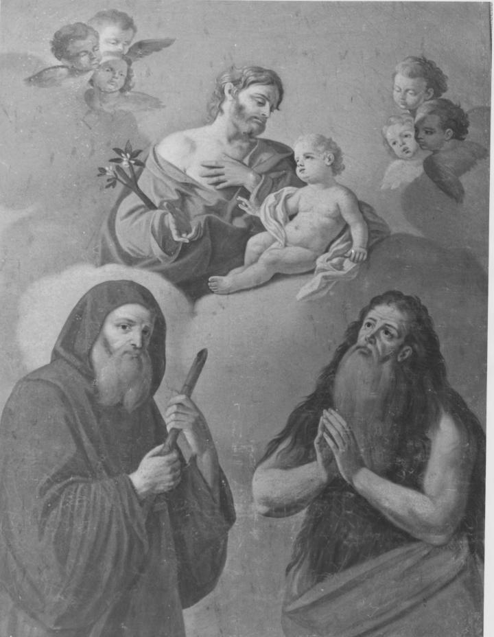 San Giuseppe con Bambino e Santi (dipinto) - ambito Italia meridionale (prima metà sec. XIX)