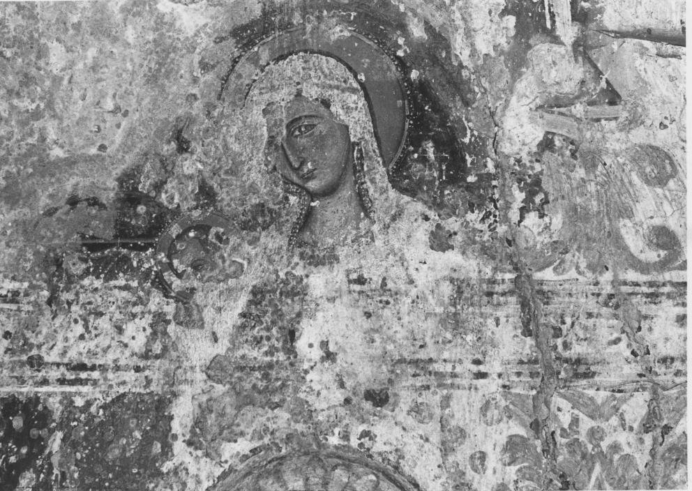 Madonna con Bambino (dipinto, frammento) - ambito Italia meridionale (fine/inizio secc. XIII/ XIV)