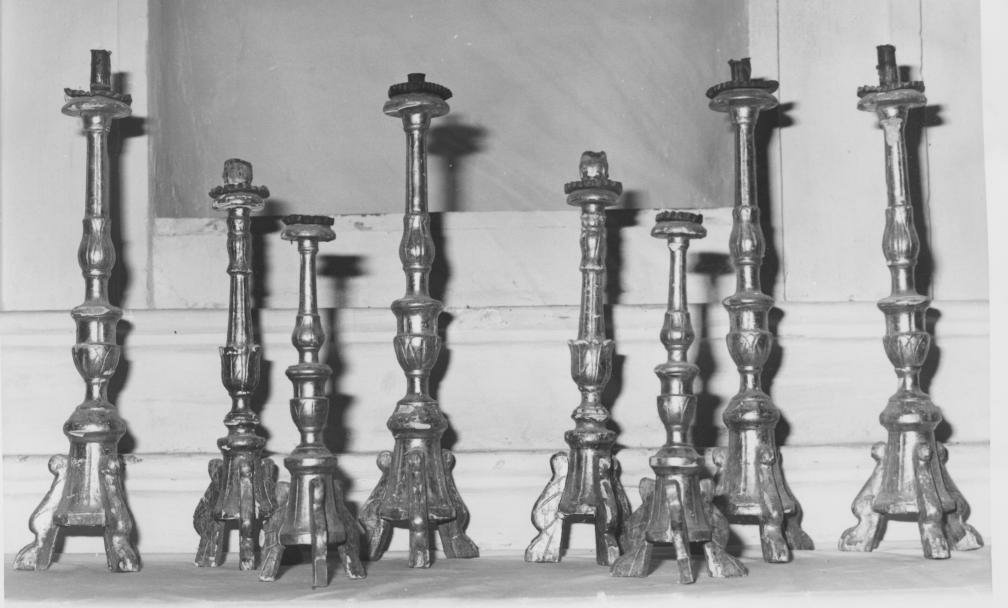 candeliere, serie - bottega lucana (sec. XVIII)