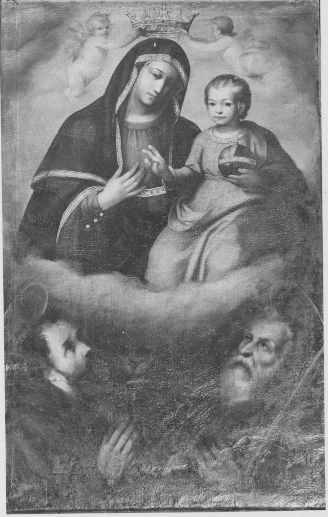 Madonna del Buon Consiglio, Madonna con Bambino e Santi (dipinto) - ambito napoletano (prima metà sec. XVII)