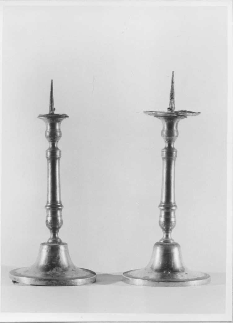 candeliere, coppia di Pane Michele (sec. XIX)
