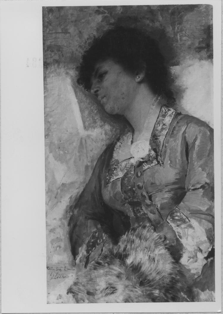 Ritratto della moglie dell'artista (dipinto) di De Chirico Giacomo (sec. XIX)