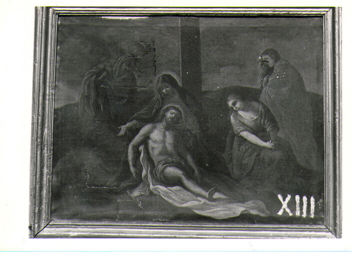 stazione XIII: Gesù deposto dalla croce (dipinto, elemento d'insieme) - ambito lucano (sec. XVIII)