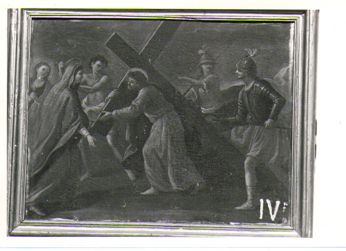 stazione IV: Gesù incontra la Madonna (dipinto, elemento d'insieme) - ambito lucano (sec. XVIII)
