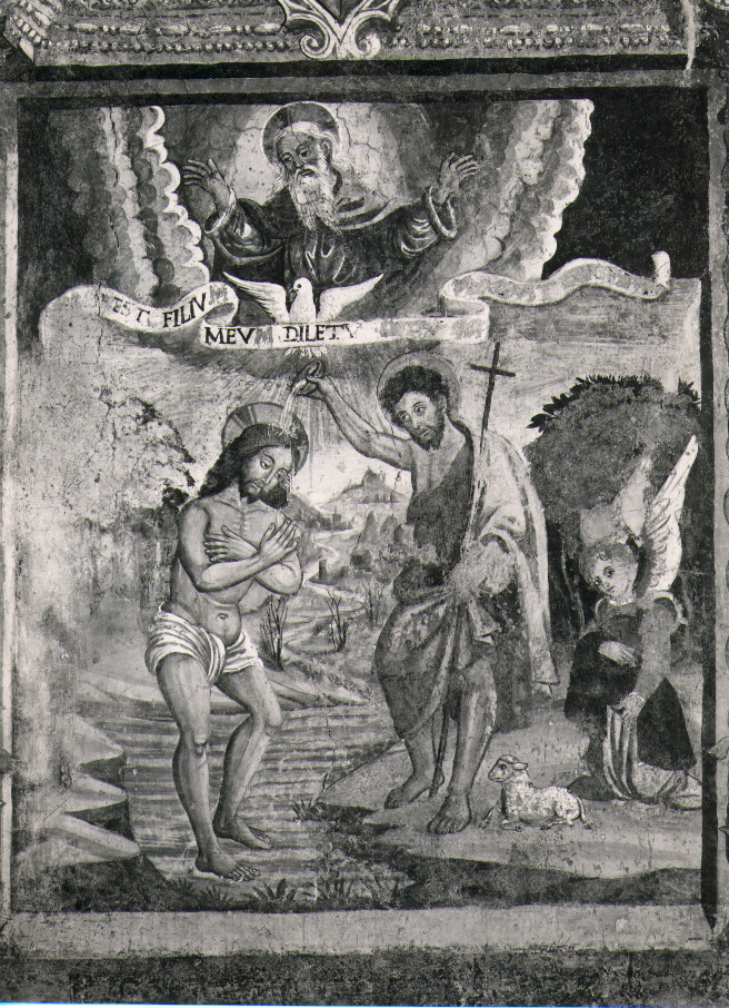 battesimo di Cristo (dipinto, elemento d'insieme) di Todisco Giovanni (sec. XVI)