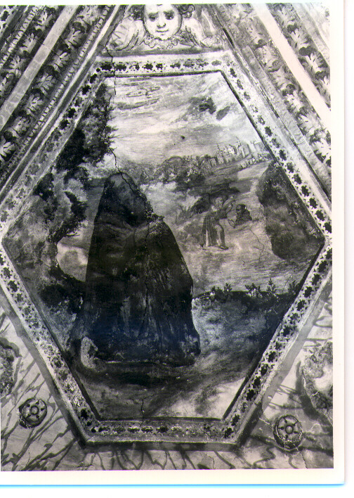 San Vitale comunicato dall'Angelo in forma di vecchio (dipinto, elemento d'insieme) - ambito lucano (sec. XVII)