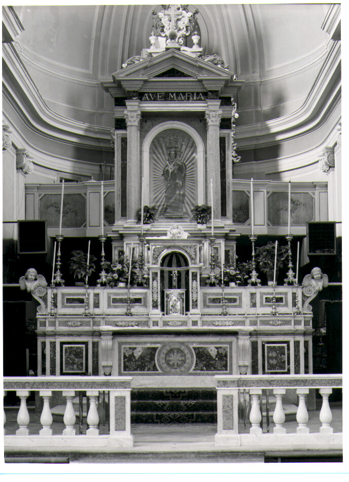 altare maggiore, insieme - bottega lucana (seconda metà sec. XIX)