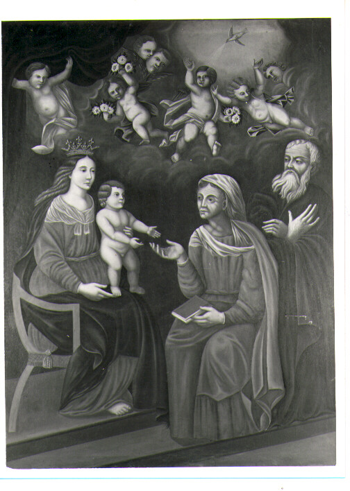 Madonna con Bambino, Sant'Anna e San Gioacchino, Madonna con Bambino e Santi (dipinto) - ambito lucano (sec. XVII)
