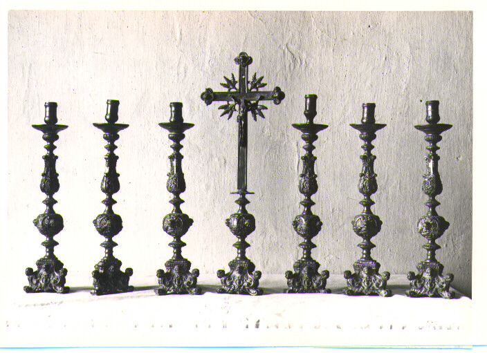 croce d'altare, elemento d'insieme - bottega napoletana (seconda metà sec. XIX)