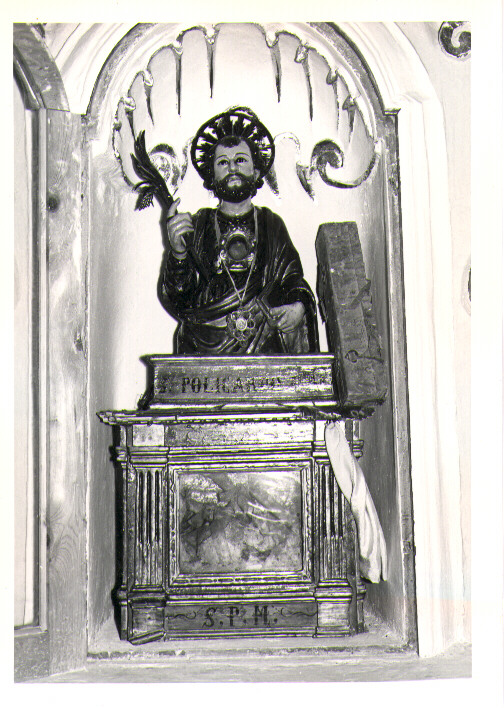 San Policarpo, Santo (reliquiario - a busto) - bottega Italia meridionale (fine/inizio secc. XVII/ XVIII)