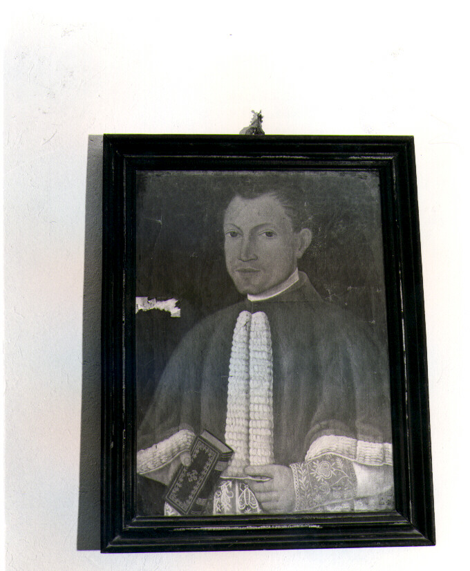 ritratto del sacerdote Pasquale Calogero, ritratto di ecclesiastico (dipinto) - ambito lucano (seconda metà sec. XIX)