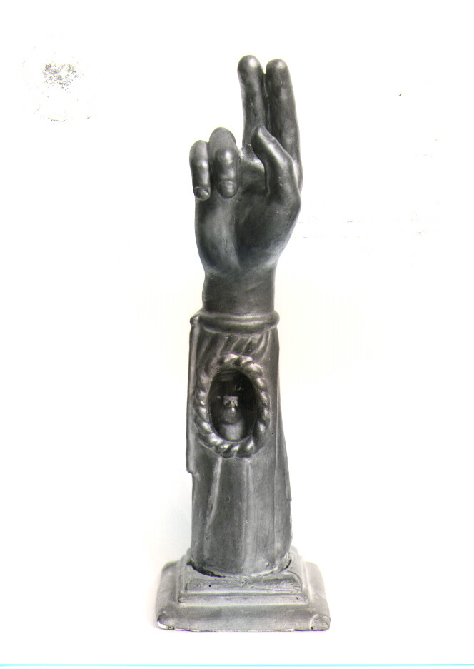 reliquiario antropomorfo - a braccio - bottega lucana (sec. XVII)