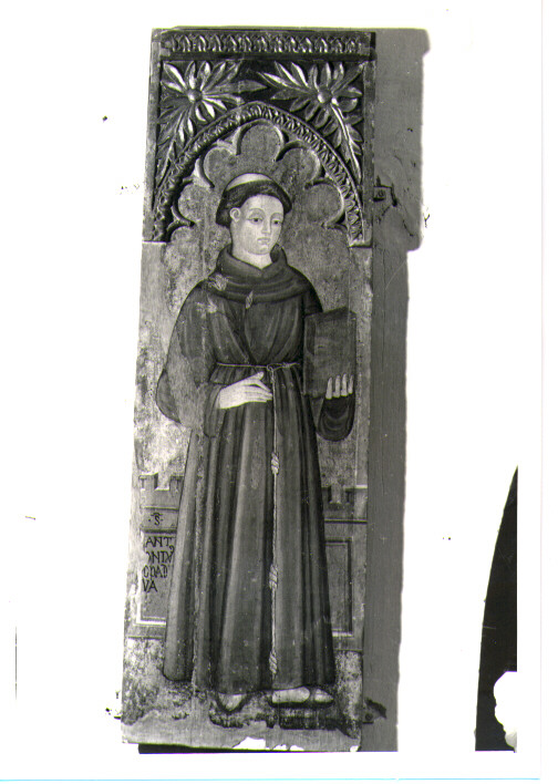 Sant'Antonio da Padova (dipinto, frammento) di Maestro della Madonna di Atella (attribuito) (sec. XV)