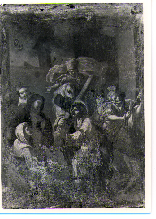 stazione VIII: Gesù consola le donne di Gerusalemme (dipinto, elemento d'insieme) - ambito lucano (prima metà sec. XVII)