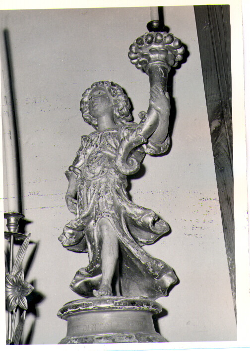 candelabro, serie - bottega lucana (metà sec. XVIII)