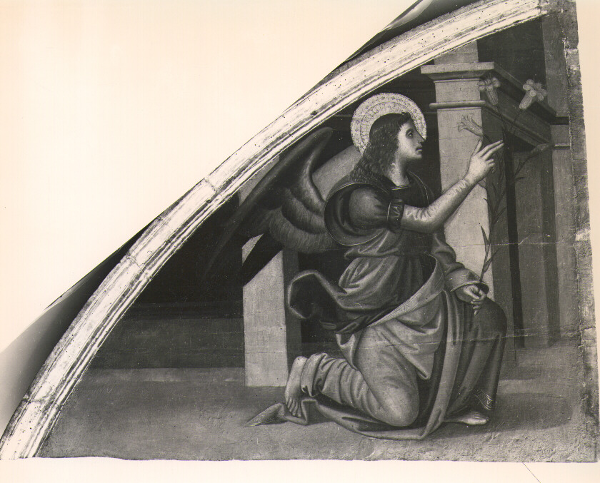Annunciazione (dipinto, elemento d'insieme) di Luce Giovanni (sec. XVI)
