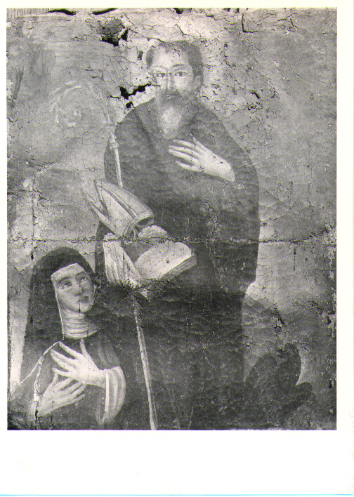 San Benedetto visita Santa Scolastica, Santi (dipinto) - ambito Italia meridionale (sec. XVIII)