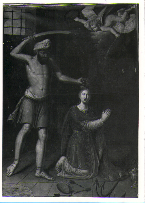 martirio di Santa Margherita (dipinto) di Alojsio Raffaele (sec. XIX)