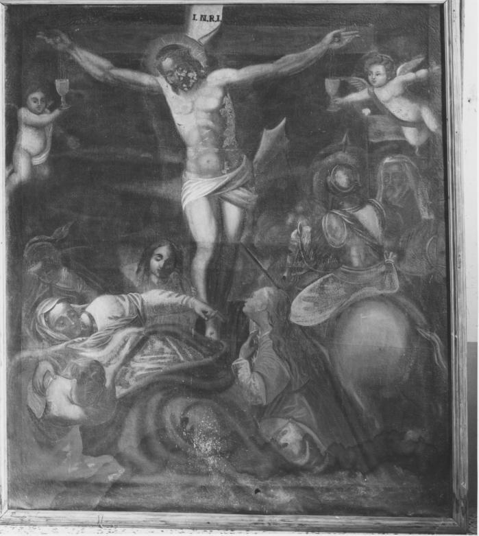 crocifissione di Cristo con la Madonna e Santa Maria Maddalena (dipinto) - ambito lucano (seconda metà sec. XVIII)