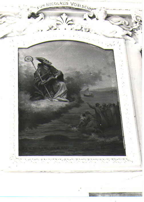 San Nicola salva i naufraghi, San Nicola di Bari (dipinto) di Chiarolanza G (sec. XX)
