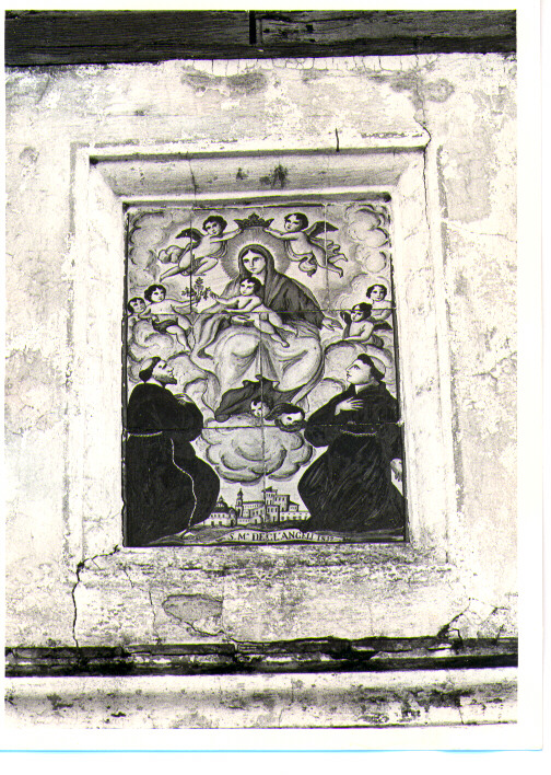 Madonna con Bambino fra San Francesco d'Assisi e San Domenico, Madonna con Bambino e Santi (dipinto) - ambito Italia meridionale (sec. XIX)