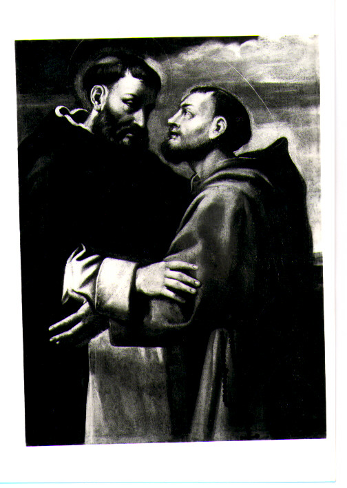 Incontro di San Domenico e San Francesco d'Assisi, San Domenico e San Francesco d'Assisi (dipinto) - ambito napoletano (sec. XVII)