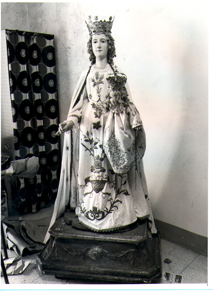 Madonna del Rosario (statua) - bottega Italia meridionale (fine/inizio secc. XVII/ XVIII)