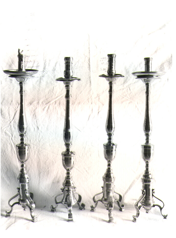 candeliere, serie - bottega napoletana (metà sec. XIX)
