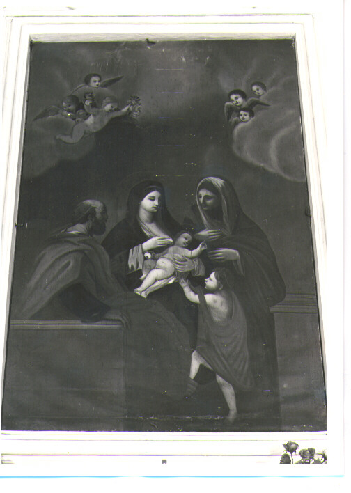 Sacra Famiglia con Sant'Anna e San Giovanni Battista bambino (dipinto) - ambito Italia meridionale (prima metà sec. XIX)