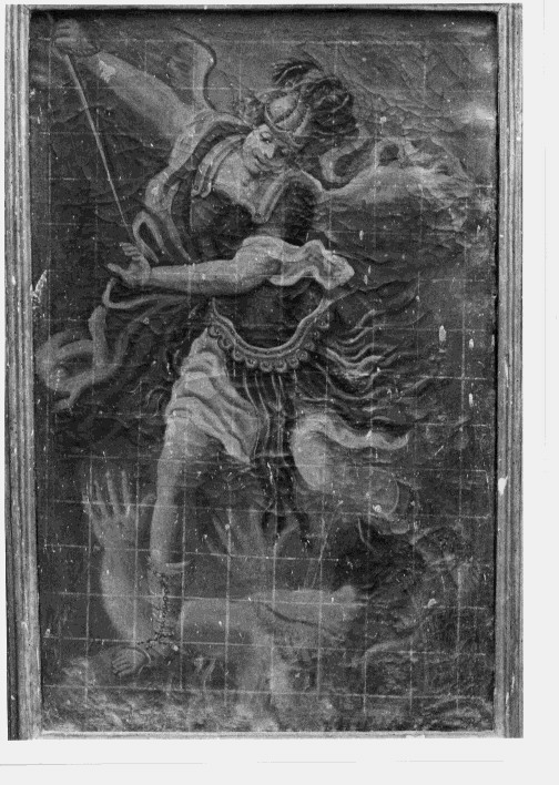 San Michele Arcangelo combatte Satana (dipinto) - ambito Italia meridionale (sec. XIX)