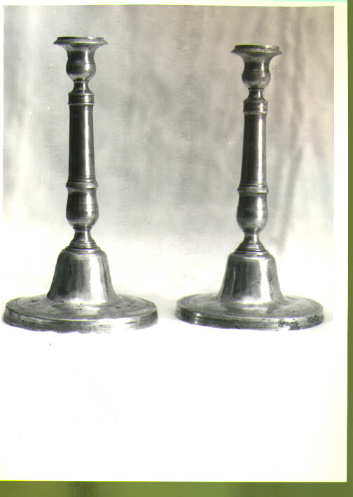 candeliere, coppia - bottega napoletana (prima metà sec. XIX)