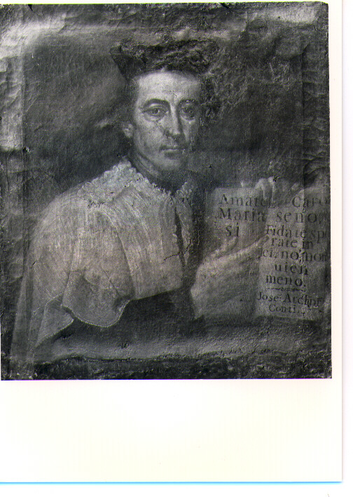 ritratto dell'Arciprete Giuseppe Conti, ritratto di ecclesiastico (dipinto) - ambito lucano (fine/inizio secc. XVIII/ XIX)