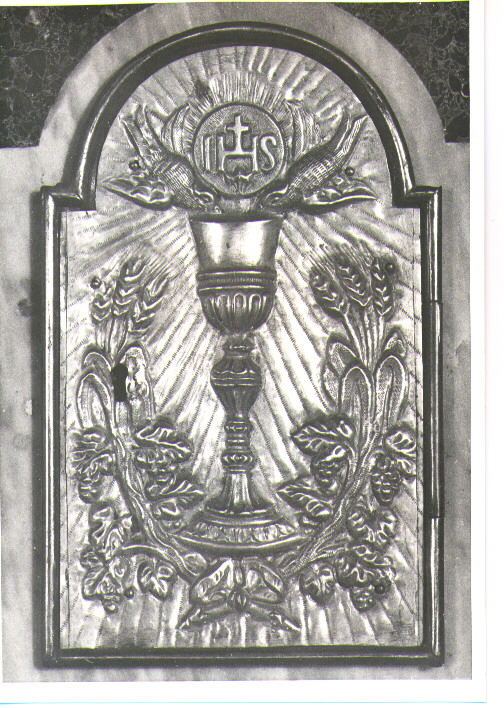 calice eucaristico (sportello di tabernacolo) - bottega napoletana (fine sec. XIX)