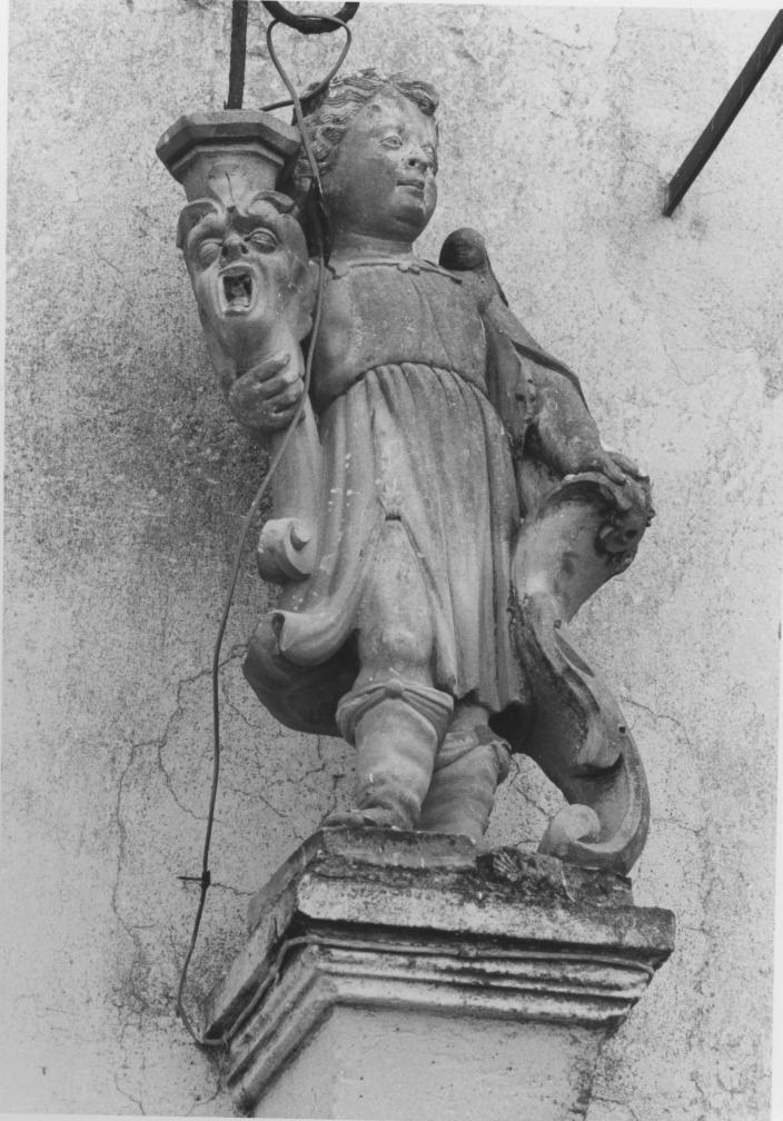 angelo con cornucopia (scultura, serie) - bottega Italia meridionale (sec. XVIII)